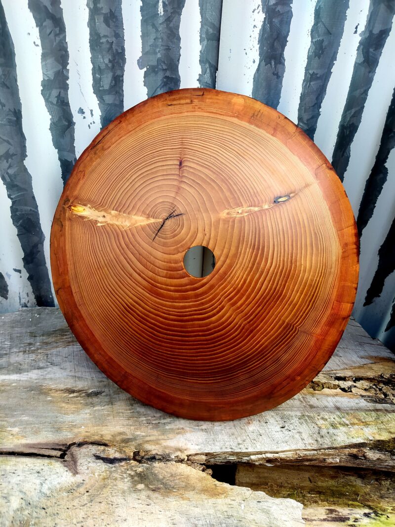lampadario artigianale in legno di cedro